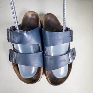 BIRKENSTOCK Arizona Blue Leather‎ Double Strap Comfort Sandals Size 40 EU 9 US